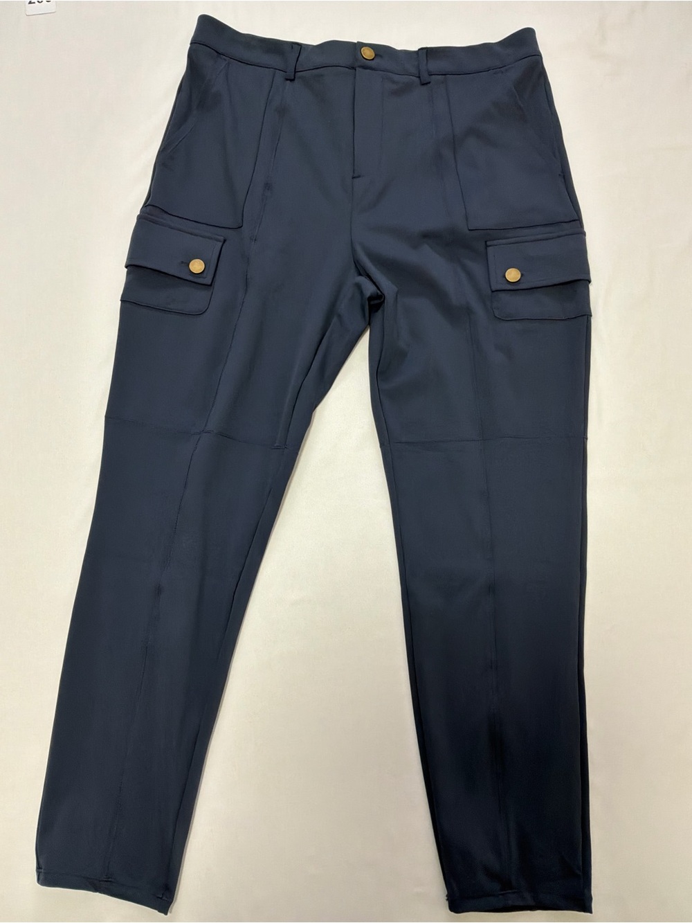 HALARA Navy Cargo Pants with Button Flap Pockets